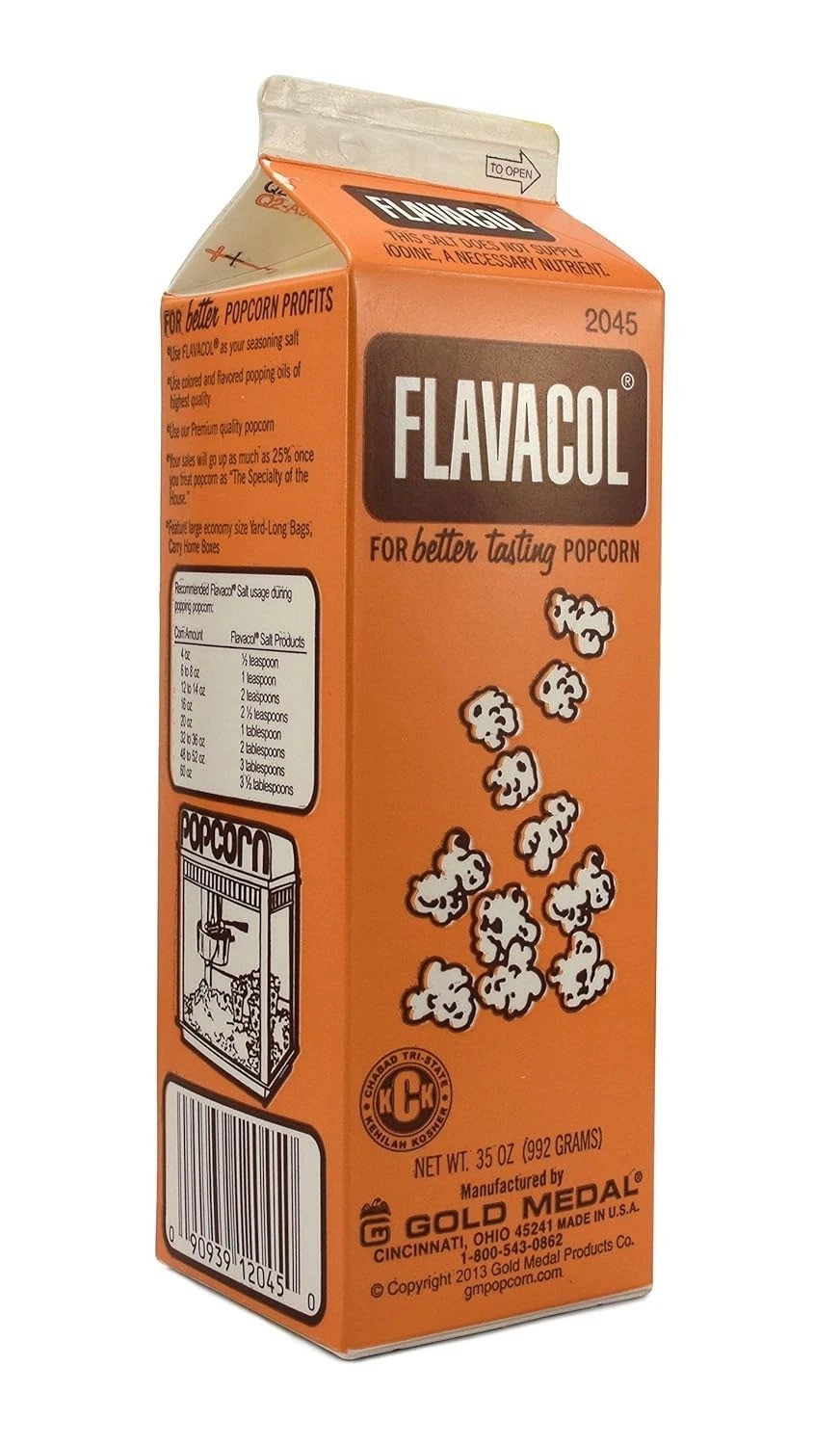 Gold Medal Prod. 2045 Flavacol Seasoning Popcorn Salt 35Oz.