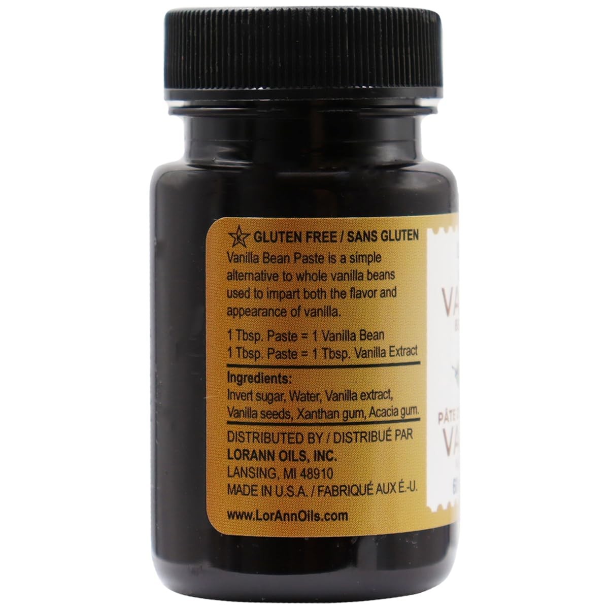 Vanilla Bean Paste 2 Fl Oz All Natural Flavoring Concentrate Bilingual Labels
