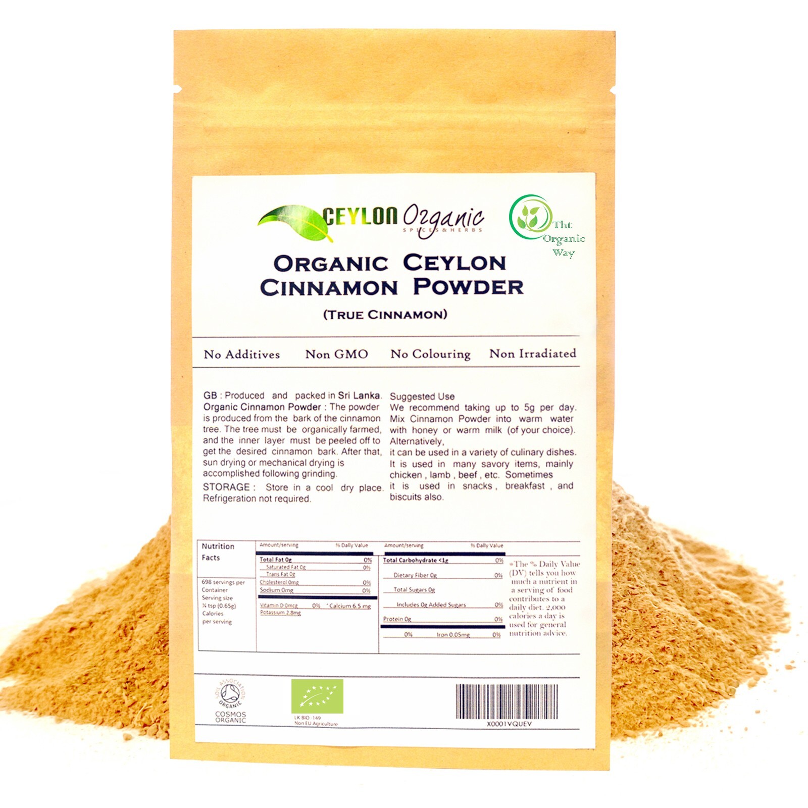 PURE Organic ALBA CINNAMON POWDER Natural Premium 100% CEYLON 50g-100g (2oz-4oz)