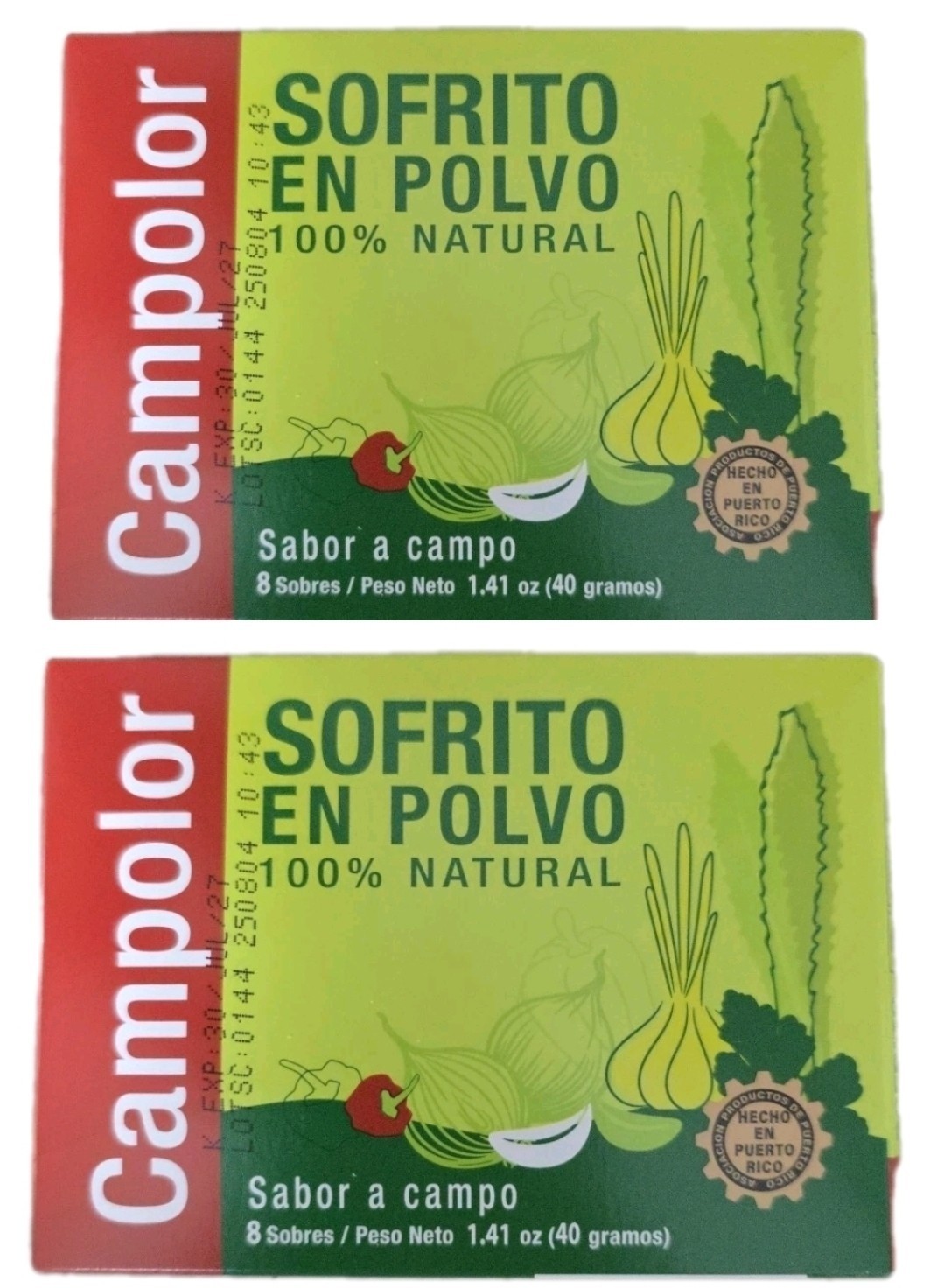 CAMPOLOR POWDER STIR FRY SEASONING PUERTO RICO SOFRITO EN POLVO 16PKS-1.41oz