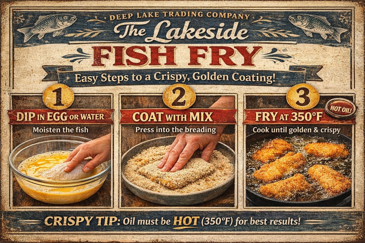 Lakeside Fish Fry – Crispy Fish Breading & Batter Mix for Fish and Seafood – …