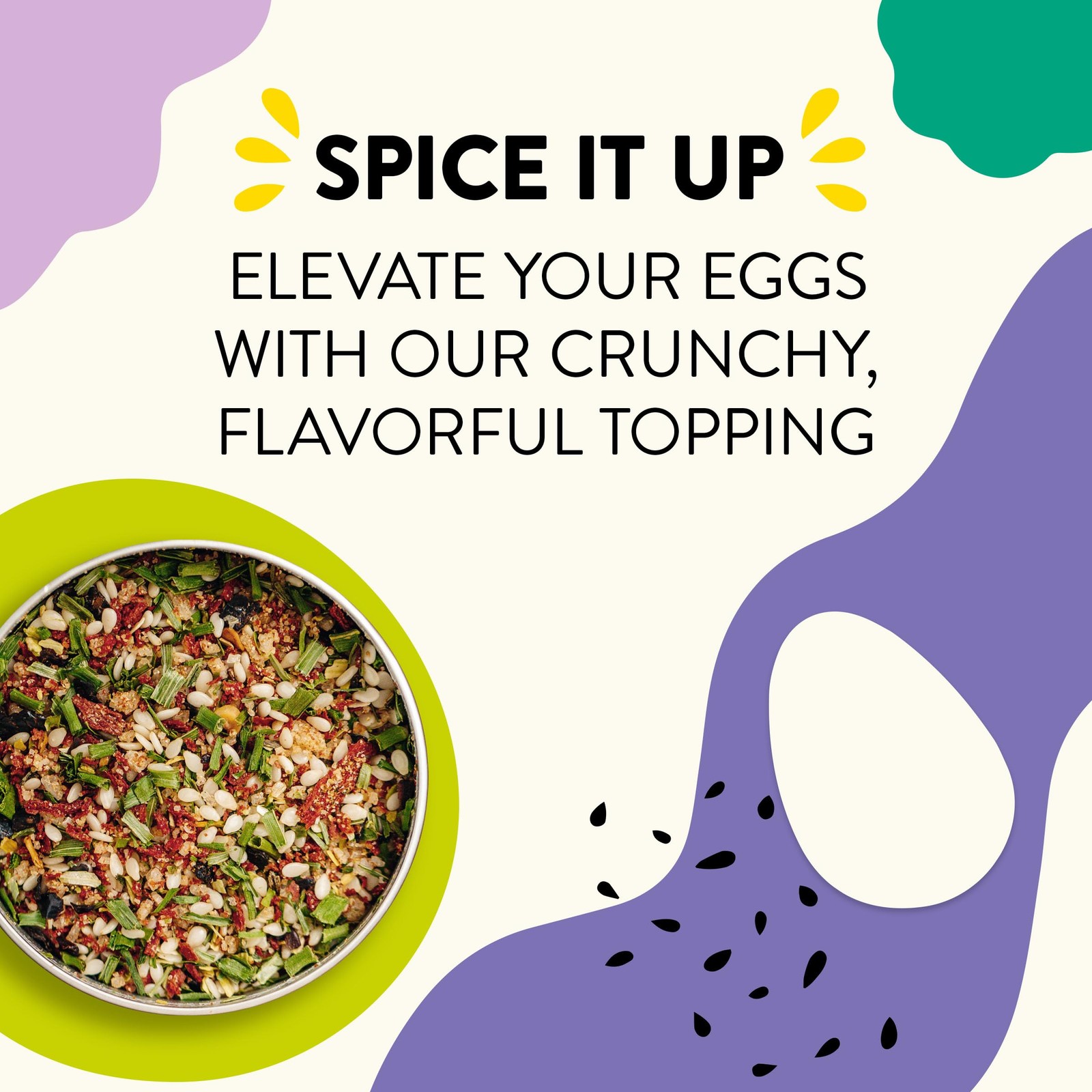 Just Spices Egg Topping, 1.94 OZ I Breakfast and egg Ounce (Pack of 1)