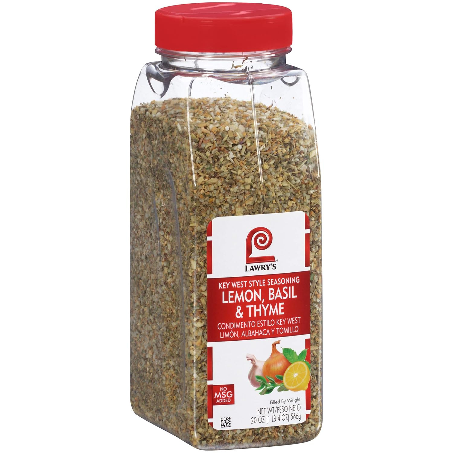 Key West Style Lemon, Basil & Thyme Seasoning, 20 Oz – One 20 Ounce Container of
