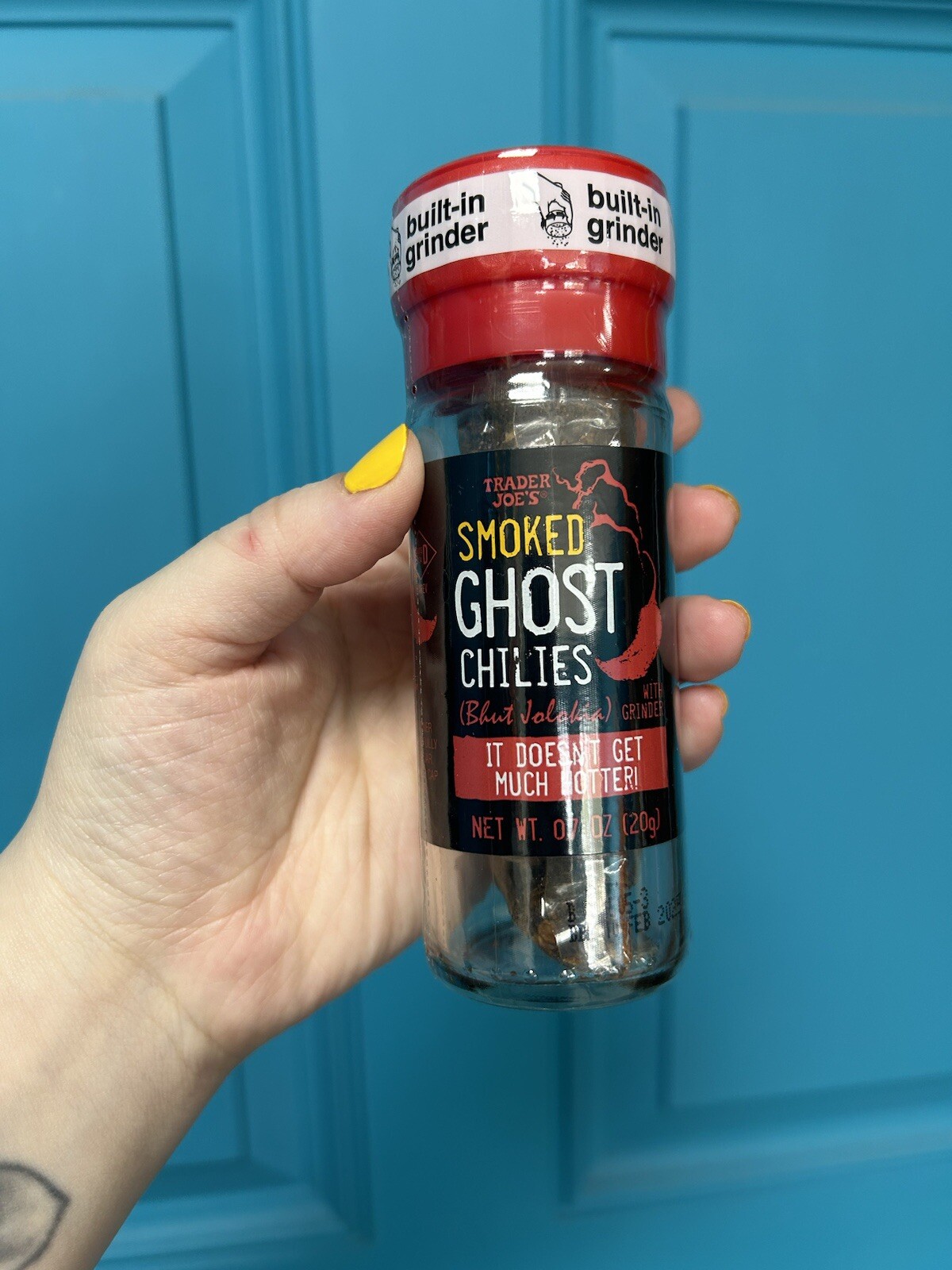 Trader Joe’s Smoked Ghost Chiles Bhut Jolokia Pepper 0.7oz. Limited seasonal NEW