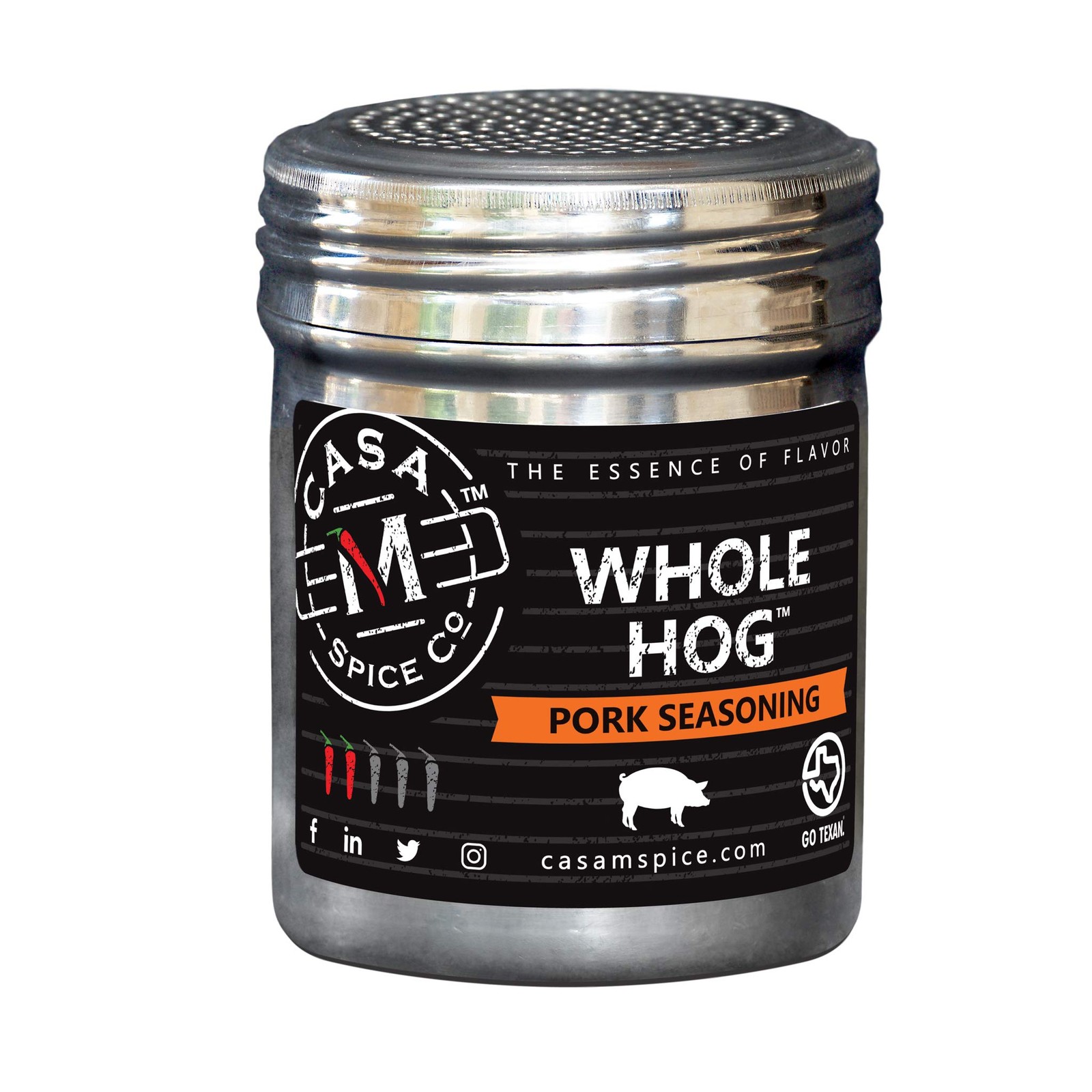 Whole Hog Seasoning 6 Ounce All Natural Low Sodium Pork Rub Sweet and Spicy