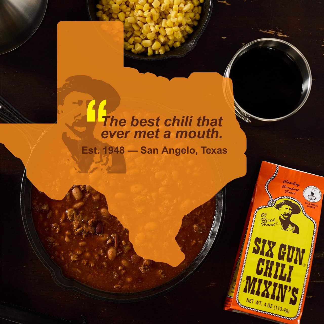 Six Gun Chili Mixin’s Original Seasoning Mix 6 Pack – Authentic 6