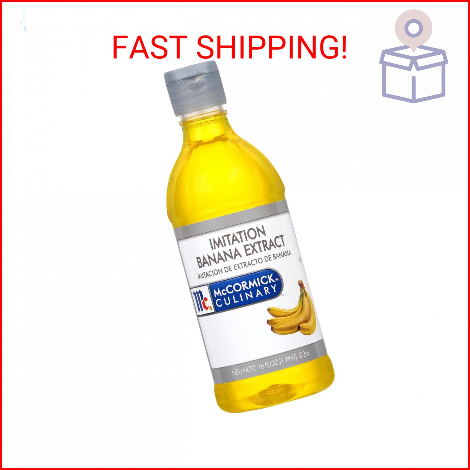 McCormick Culinary Imitation Banana Extract, 16 fl oz – One 16 Fluid Ounce Bottl
