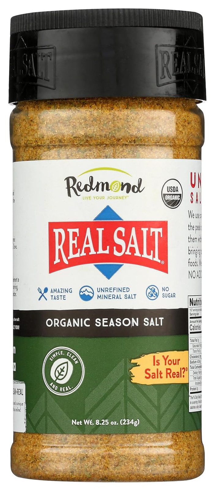 – Real Salt Seasoning, Natural Unrefined Gluten Free 8.25 Ounce