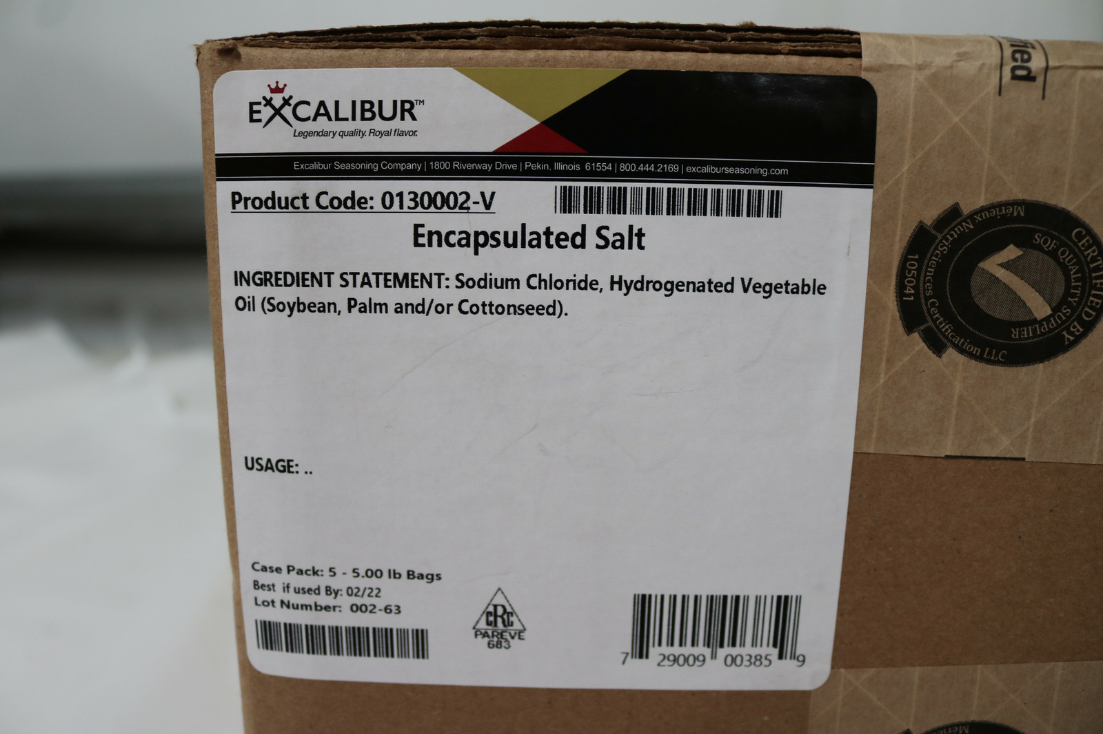 25lbs (5 x 5lb bags) Excalibur 0130002-V Encapsulated Salt