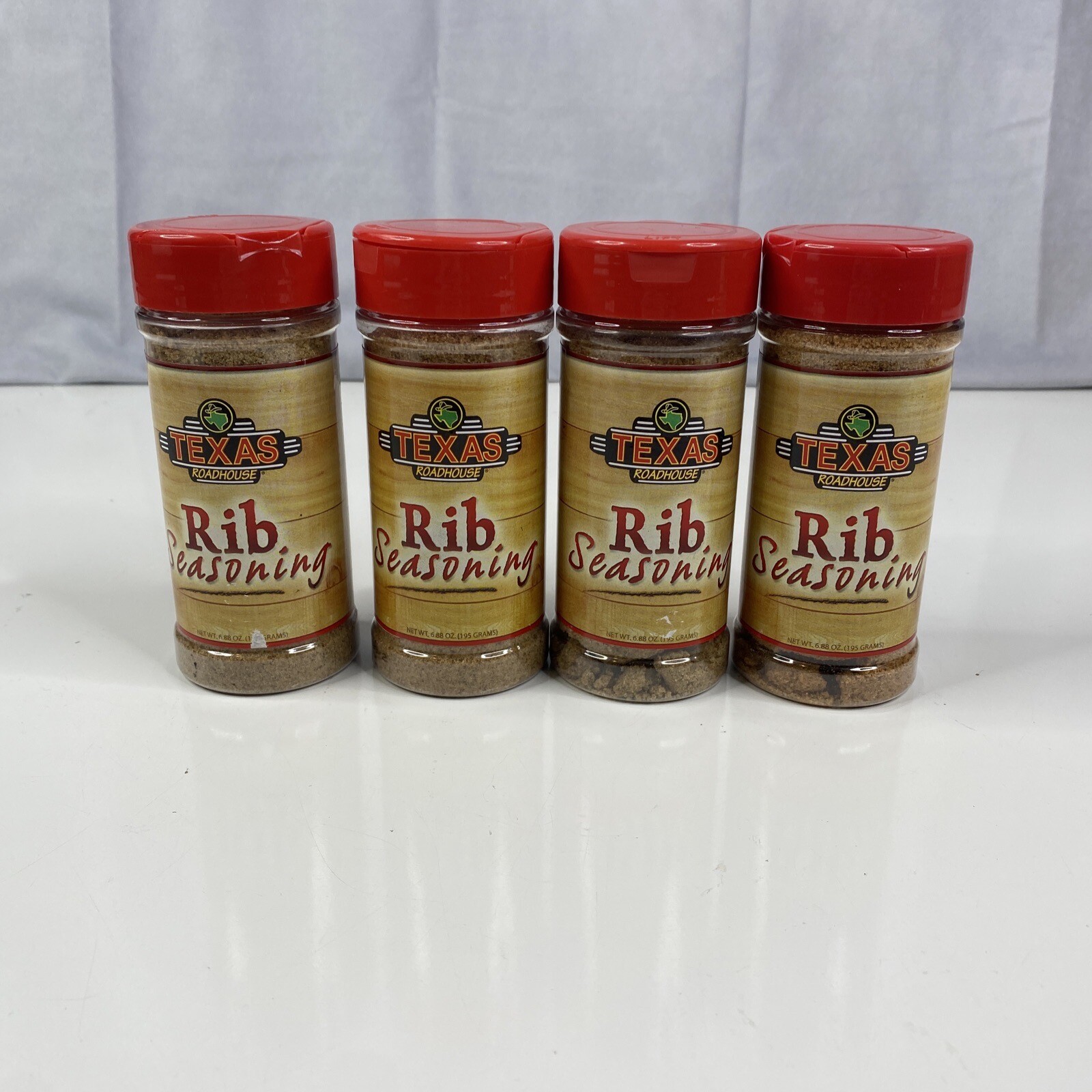 Lot of 4 Bottles Texas Roadhouse Rib Seasoning 6.9 Oz