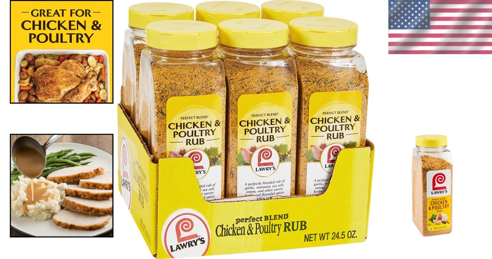 Delicious Chicken & Poultry Spice Mix, 24.5 oz (6 Pack)