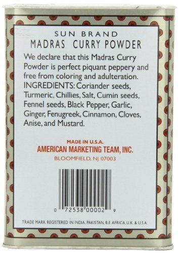 Sun Brand Madras Curry Powder 1 Pound Pack of 1