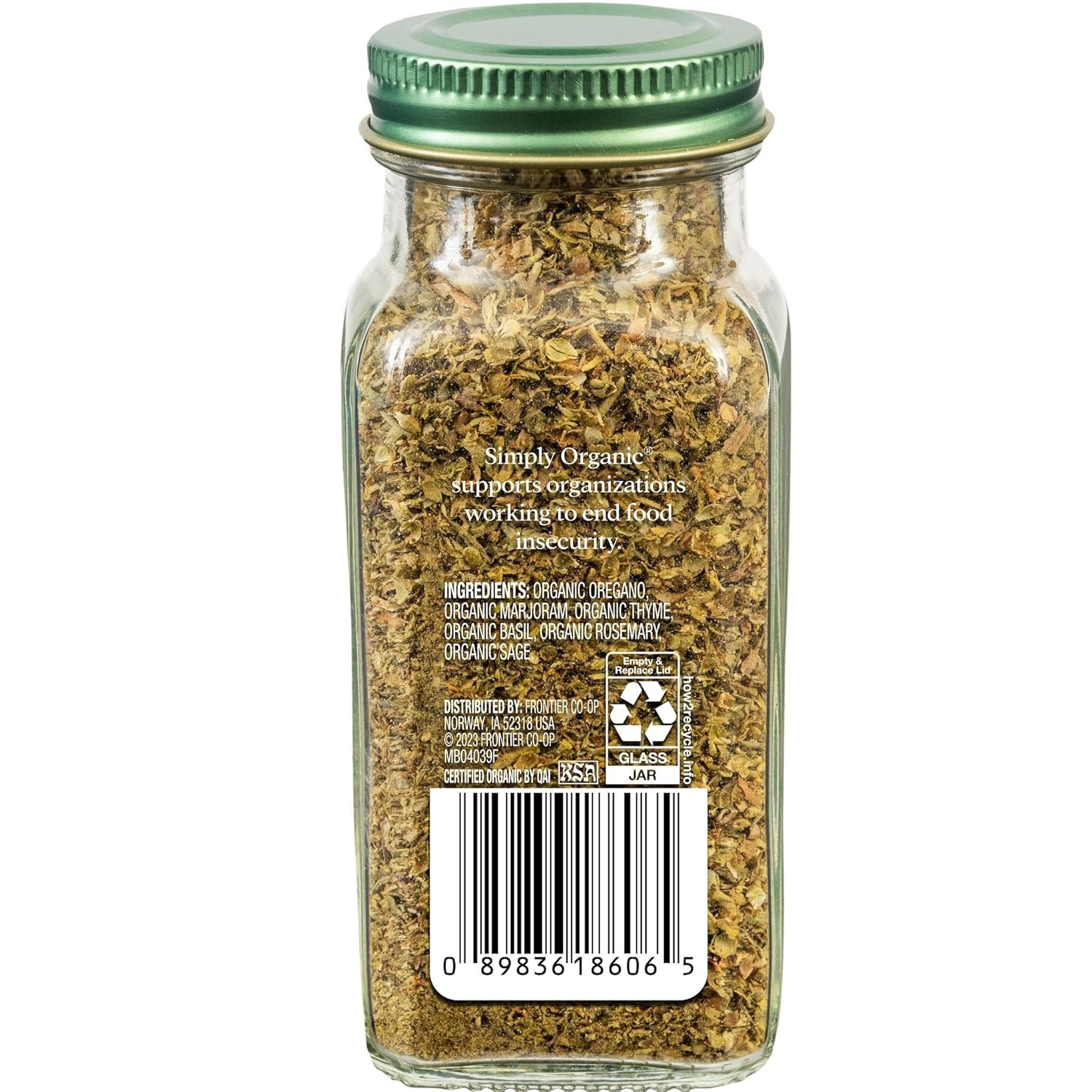 Italian Seasoning, 0.95 Ounce, Organic Herbs, Oregano, Majoram, Thyme, Rosemary,