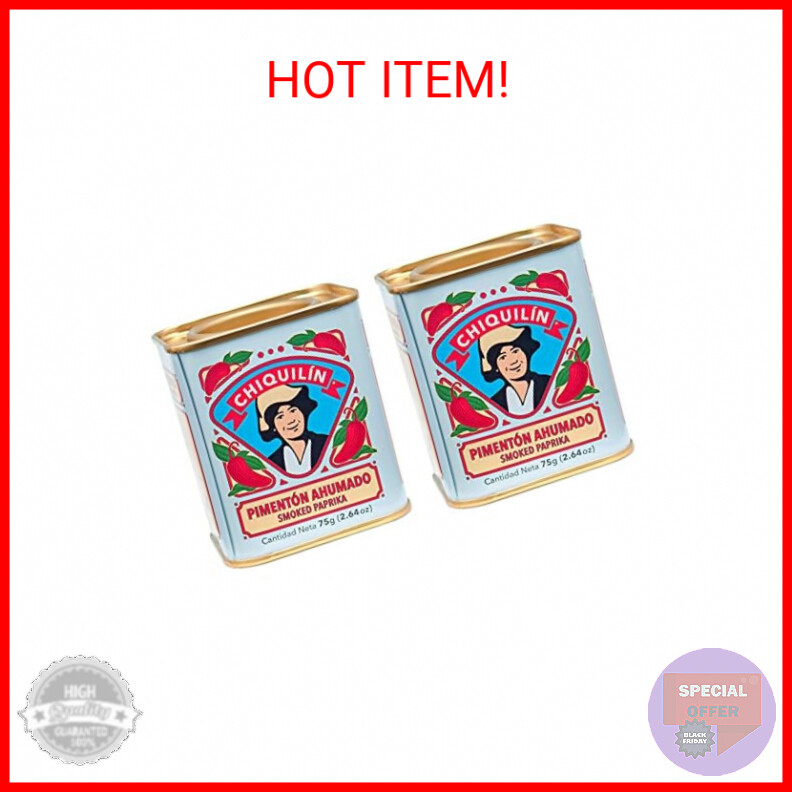 Smoked Paprika Chiquilin Tin 2.64 Oz (2 Pack) Pimenton Ahumado Spain Rich Smokey
