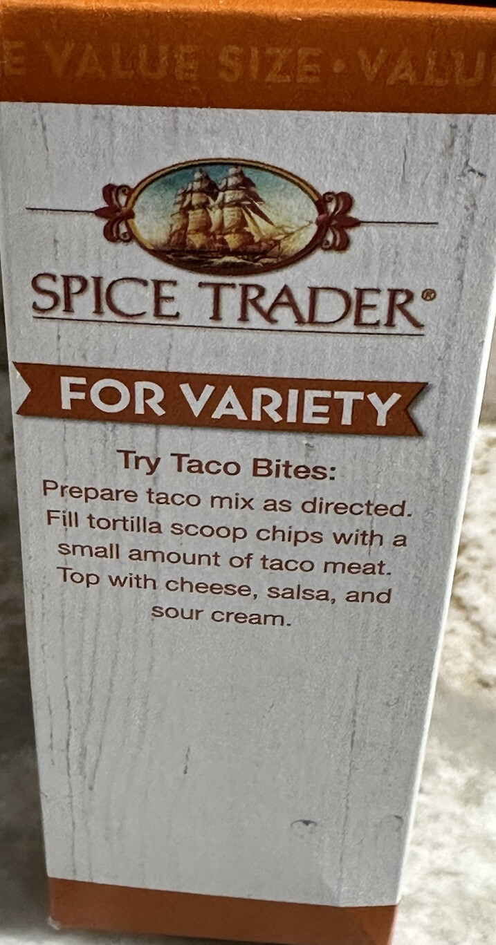 Spice Trader Original 3pack-Pouches Box Taco Seasoning Mix. 3oz/85.05g