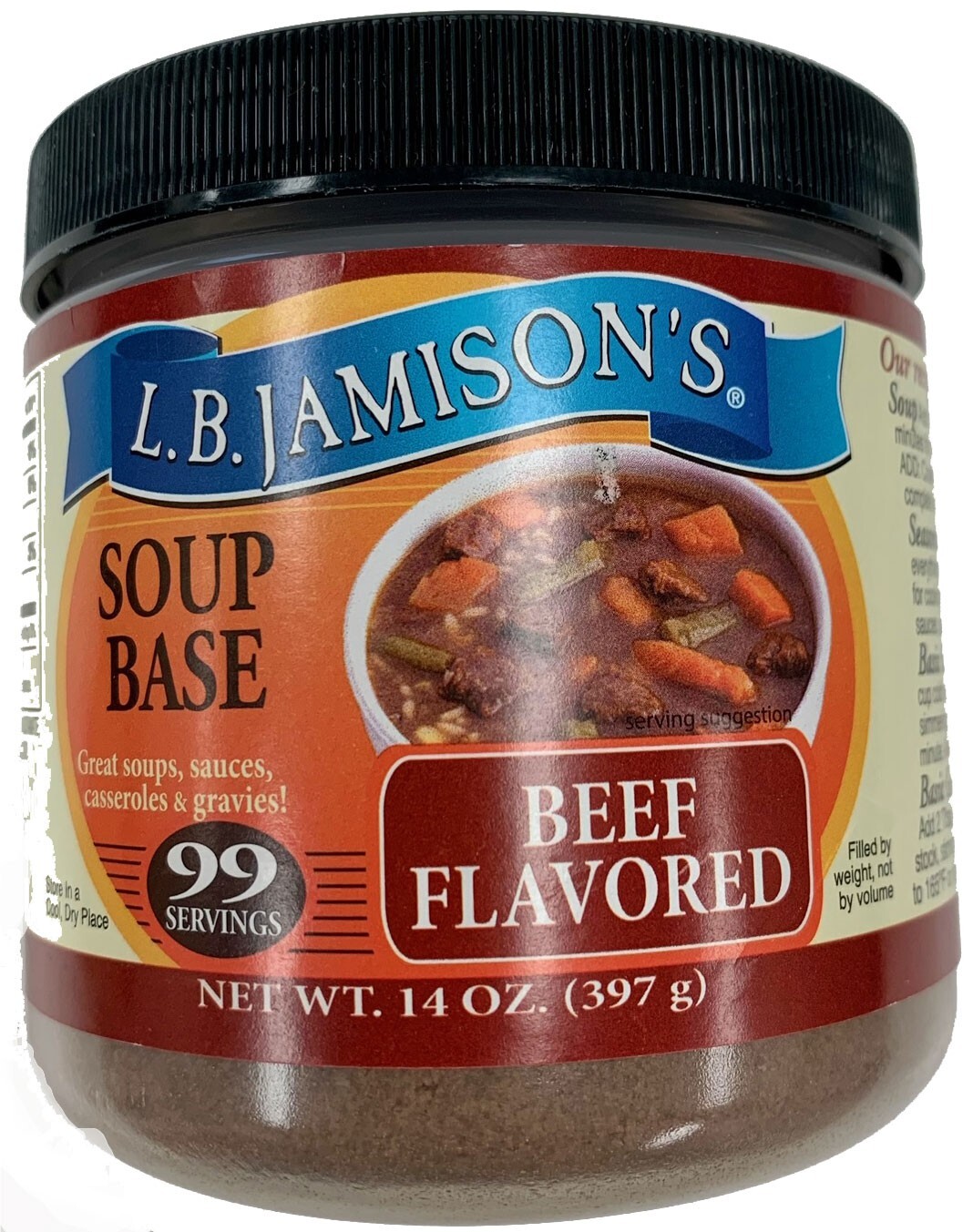 L.B. Jamison’s Beef Flavored Soup Base – 14 oz (6 – pack)