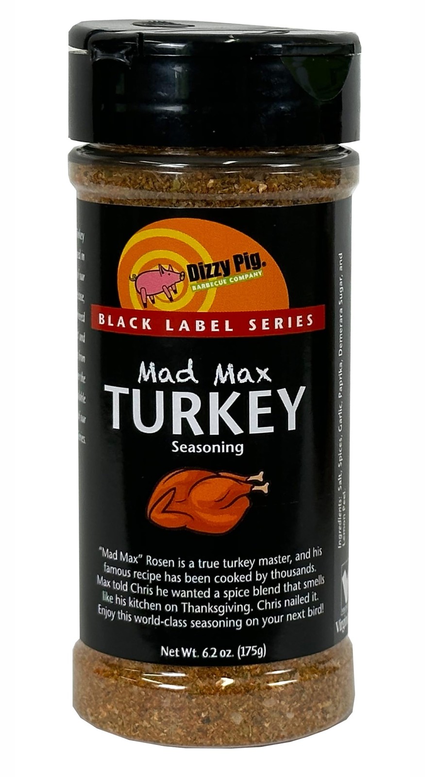 Dizzy Pig Mad Max Turkey Seasoning Rub (8oz Shaker) – Seasons 30+lbs of Food …