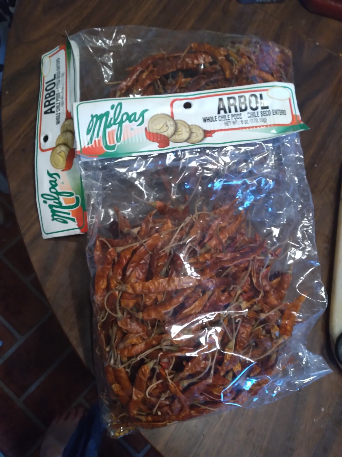 Milpas 6 oz Dried Arbol Whole Red Chili Pepper Spice up ur Pizza❤Ships USA