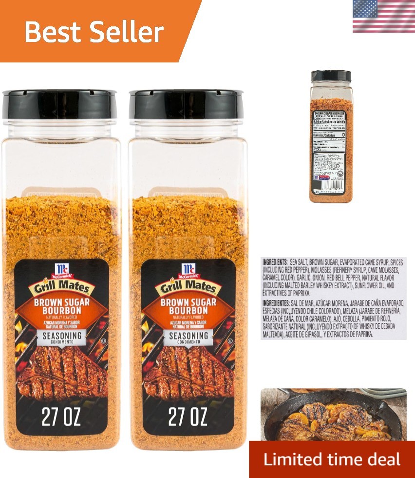 Versatile Brown Sugar Bourbon Seasoning 27 oz – Perfect for Chefs and Home Cooks