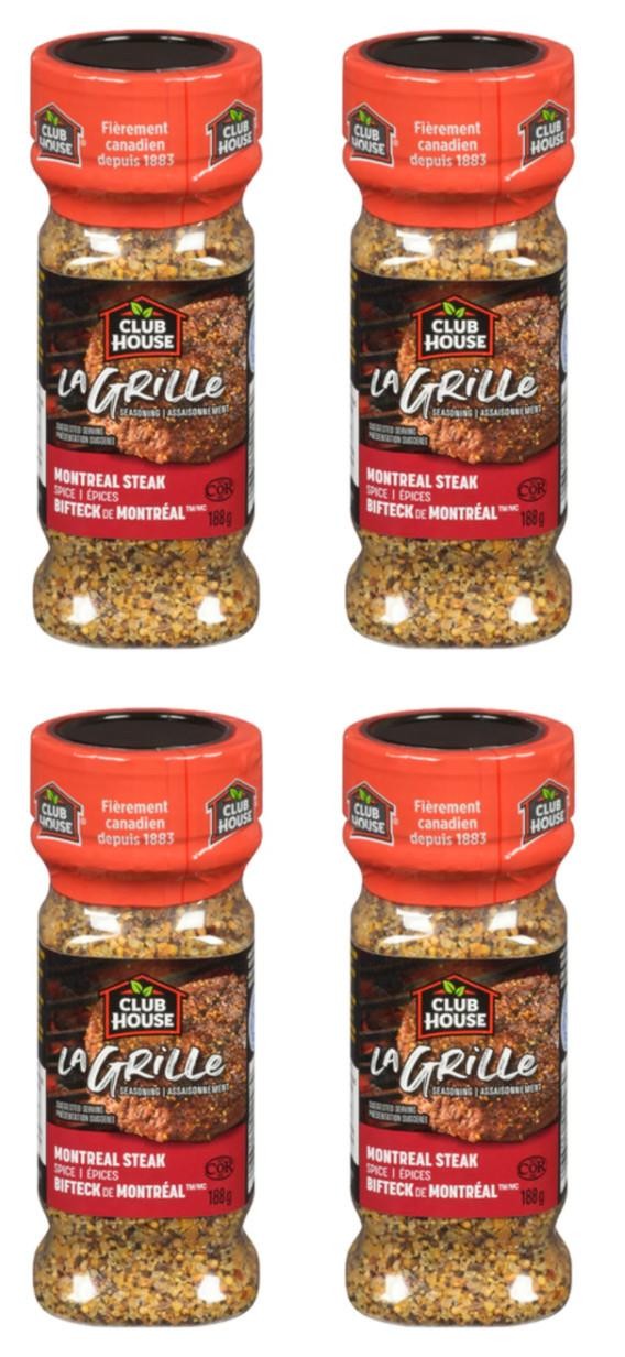 Club House La Grille Montreal Steak Spice 188g (4 Pack)