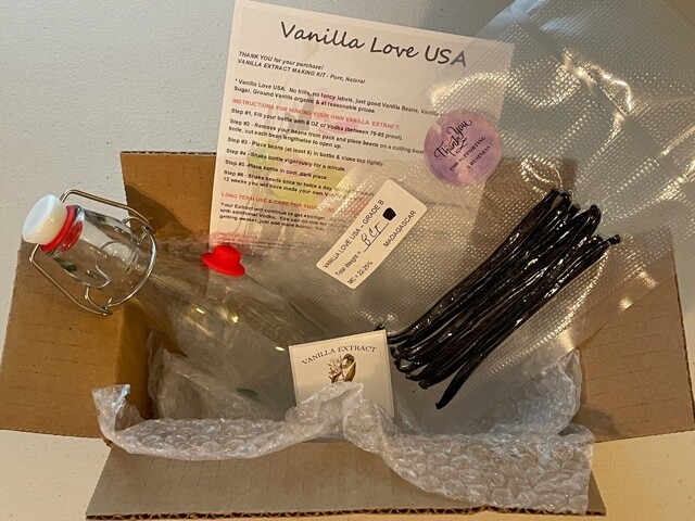 NO FRILLS VANILLA EXTRACT KIT (Includes 1 OZ Vanilla Beans!)