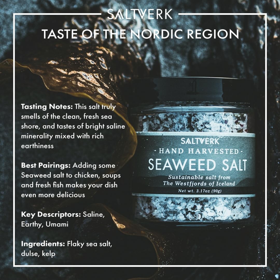 Sea Salt Gourmet Icelandic Seaweed Flavored Salt 3.17oz