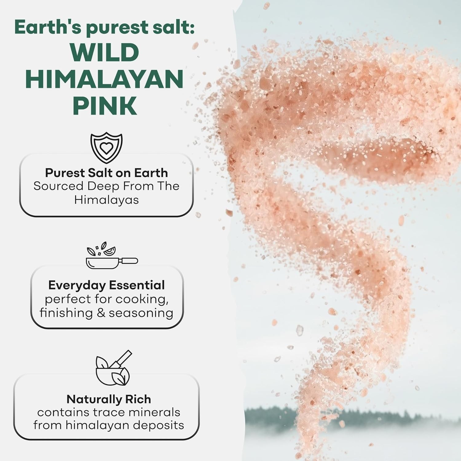 16 oz Pink Himalayan Salt, Fine Ground for Table and Cooking