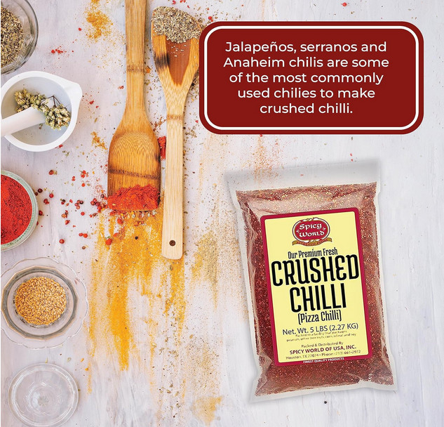 Crushed Red Pepper Flakes 5 lb Bulk Chili Flakes Spicy Cooking Seasoning