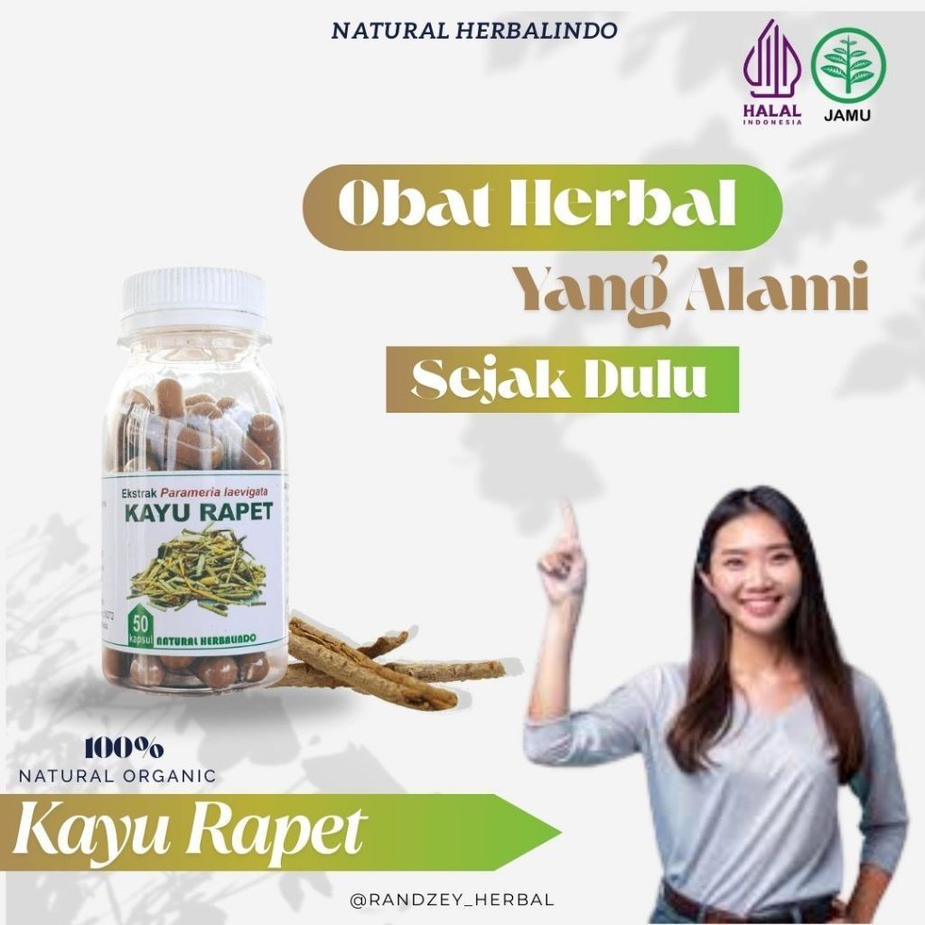 Indonesian Kayu Rapet Herbal Capsules 50 x 500mg Natural Women’s Care