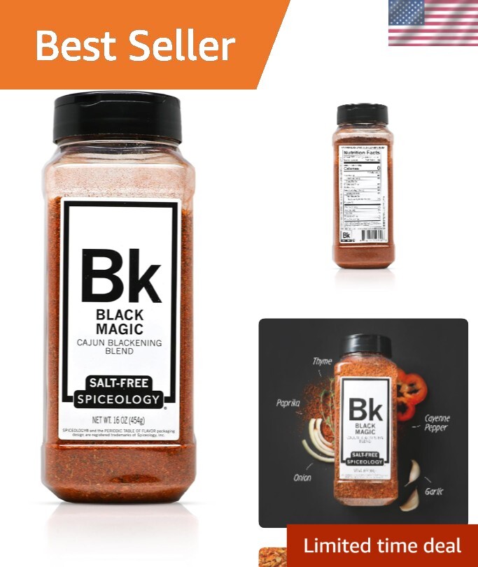 Versatile Black Magic Cajun Rub – Perfect for Grilling and Blackening 16 oz