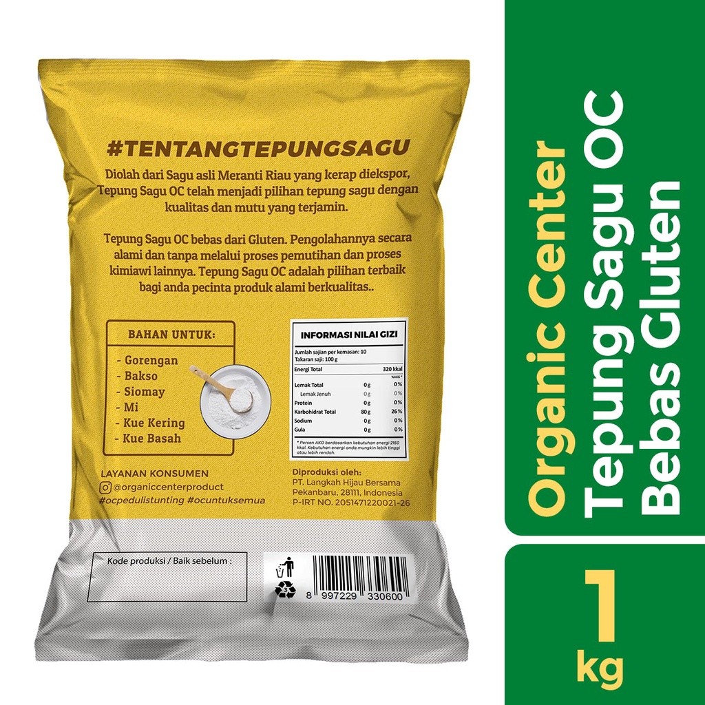 Sago Flour 1kg Gluten Free Natural Organic Baking Starch Powder Cooking