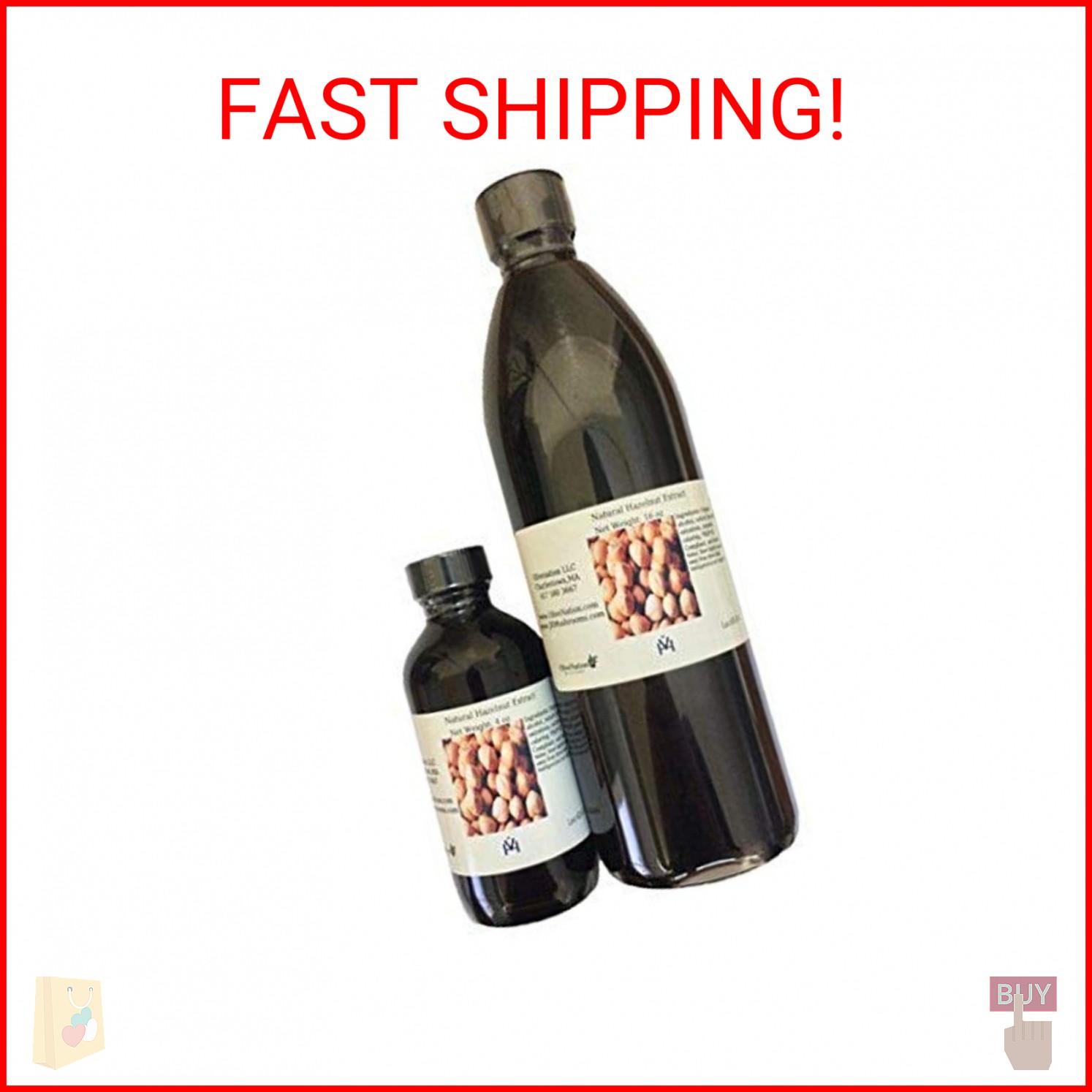 OliveNation Hazelnut Extract, Rich Nutty Flavor for Cakes, Cookies, Ice Cream, P