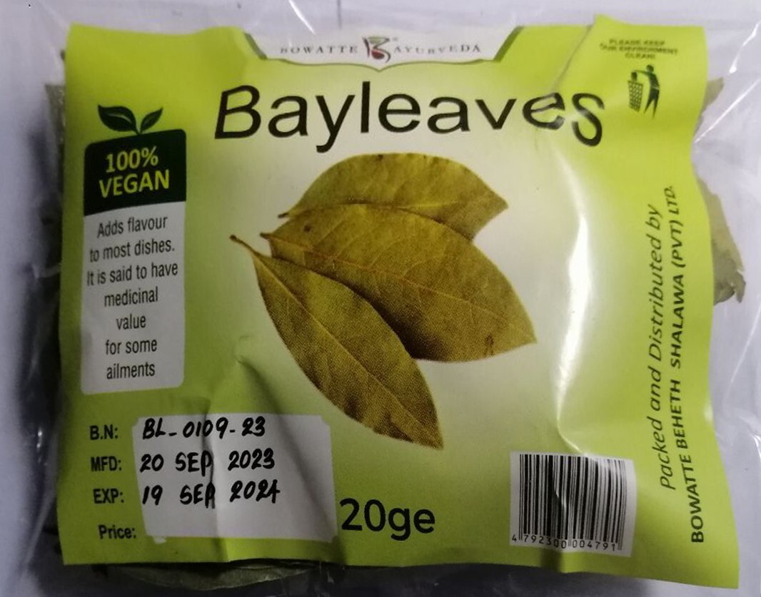 Bowatte-Premium Dried Bay Leaves 20g(0.7oz) – Aromatic Spice for Cooking