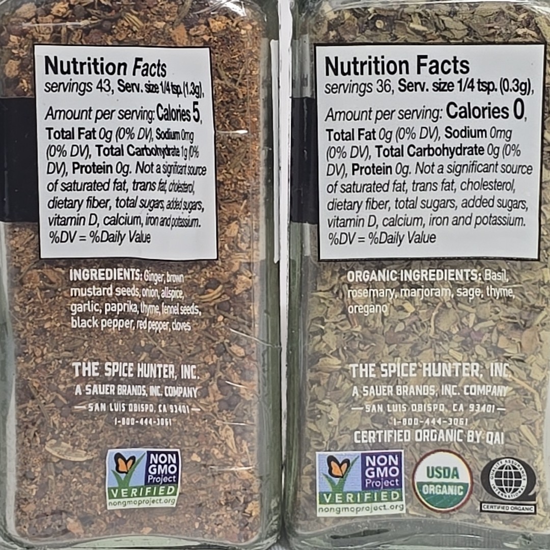 3-PACK Spice Hunter Organic Italian Seasoning & Jamaican Jerk 0.4oz & 0.2oz NEW