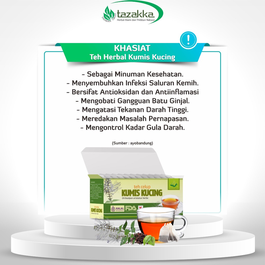 Kumis Kucing Herbal Tea Bags 20ct 40g Tazakka Orthosiphon Indonesian Herbal