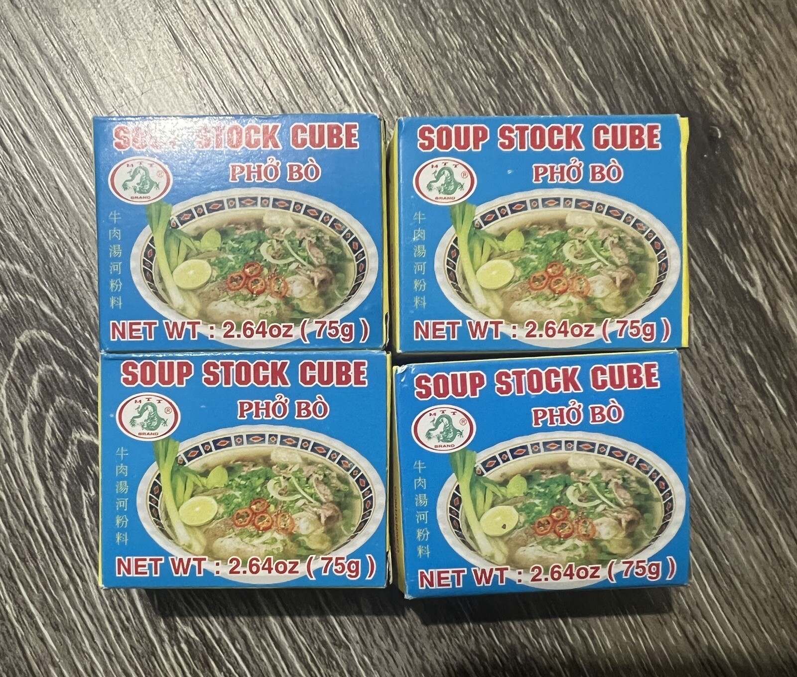 Pho Bo- Beef Stock cube soup Seasoning / Vien Gia Vi Pho Bo by MTT set4x4 cubes
