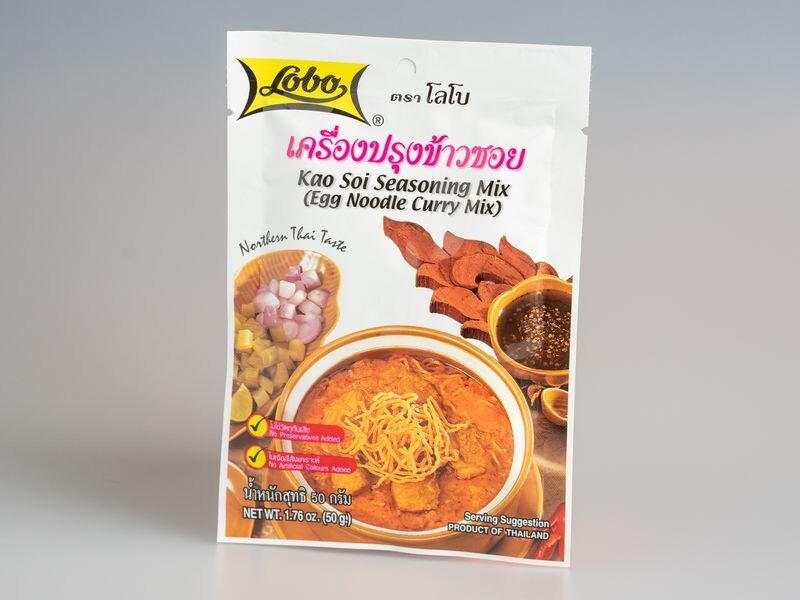 12x Lobo KHAO SOI Seasoning Mix – Northern Thai Curry Noodle 50 g. (1.76 oz)