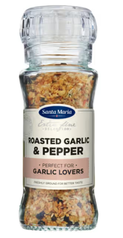 Santa Maria Roasted Garlic Pepper Spice Grinder Meat Pasta Seasoning 80g Kitchen