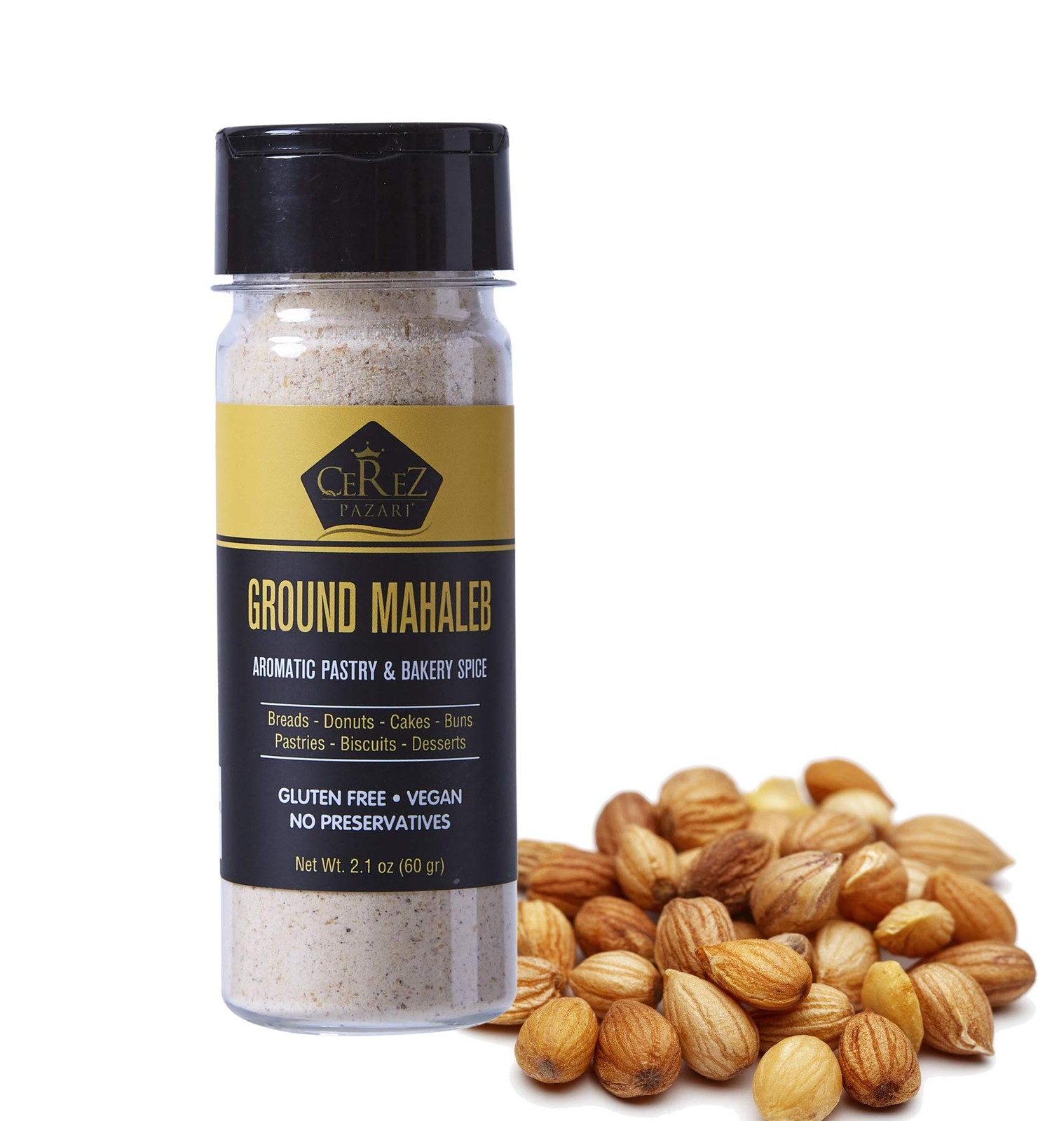 Cerez Pazari Ground Mahlab, Prunus Mahaleb, 2.11 Ounce (Pack of 1), Beige