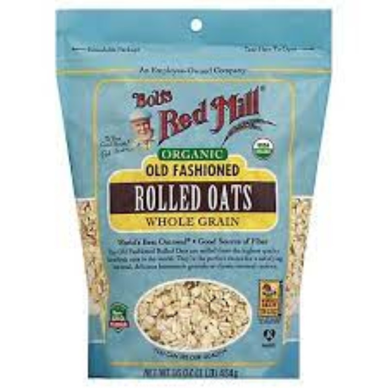 1x Bob’s Red Mill Organic Old Fashioned Rolled Oats Whole Grain Cereal New 16oz
