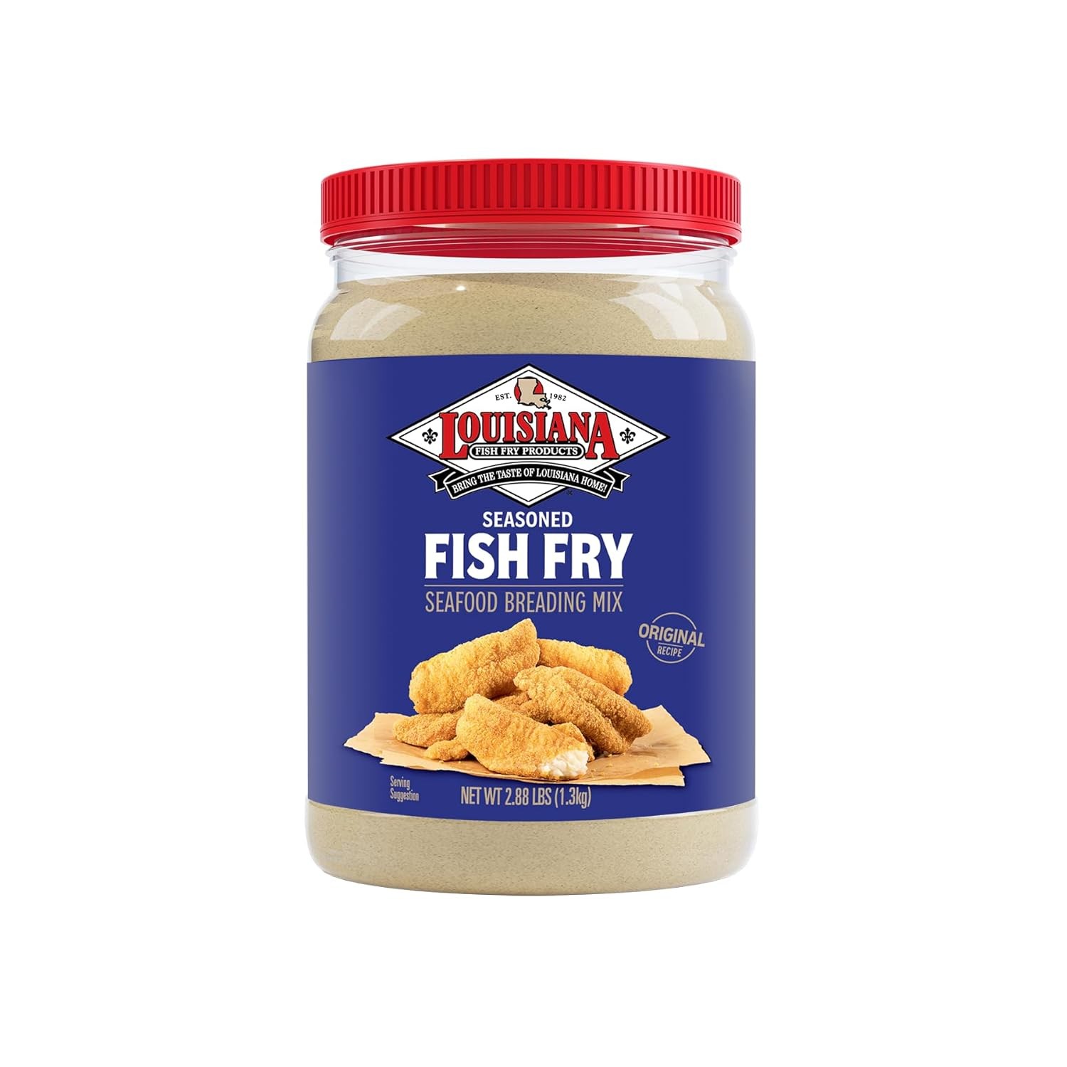Louisiana Fish Fry Seasoned Seafood Breading Mix 2.88 Pound (Pack…