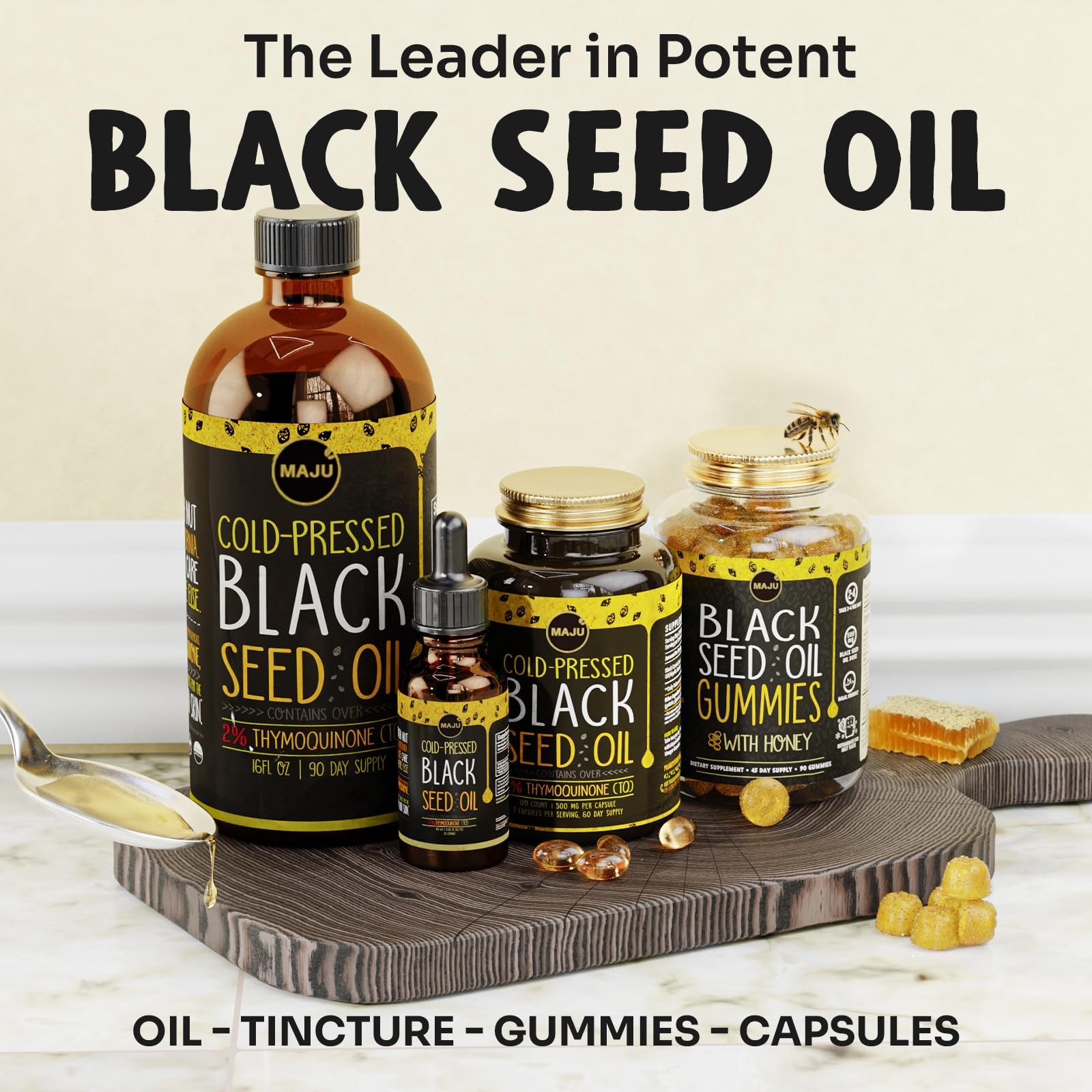 Maju Superfoods Black Seed Oil Capsules – Cold Pressed, 60 Count (Pack of 1)