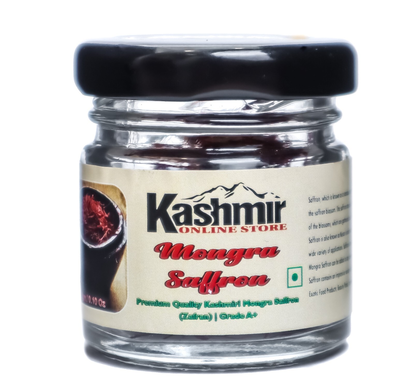 A+ Grade Premium Quality Red Kashmiri Saffron Original Pure 3Gm Kesar Spice Box.