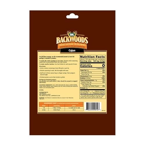 Cajun Sausage Seasoning for Wild Game & Domestic Meat, 12oz – Seasons 25lbs