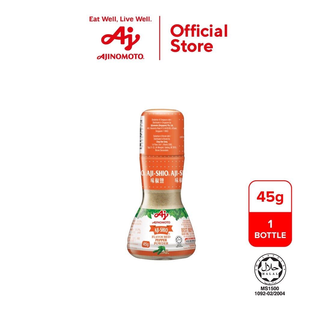 Ajinomoto Aji-Shio Flavoured Aromatic White & Black Pepper Bottle Refill Pack