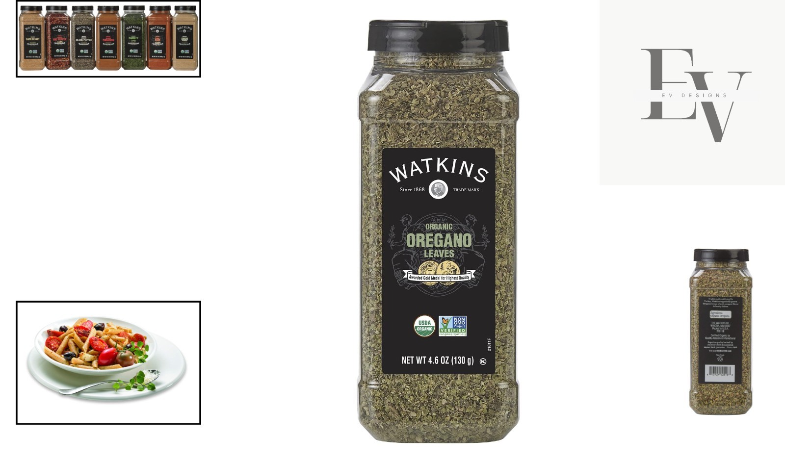 Watkins 6.5 oz Organic Oregano – Non-GMO, Kosher, and Gold Medal Quality