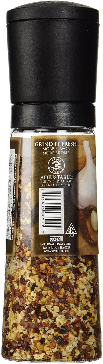Spicy Garlic Grinder 7.4 oz – Gourmet Seasoning for Cooking & Grilling