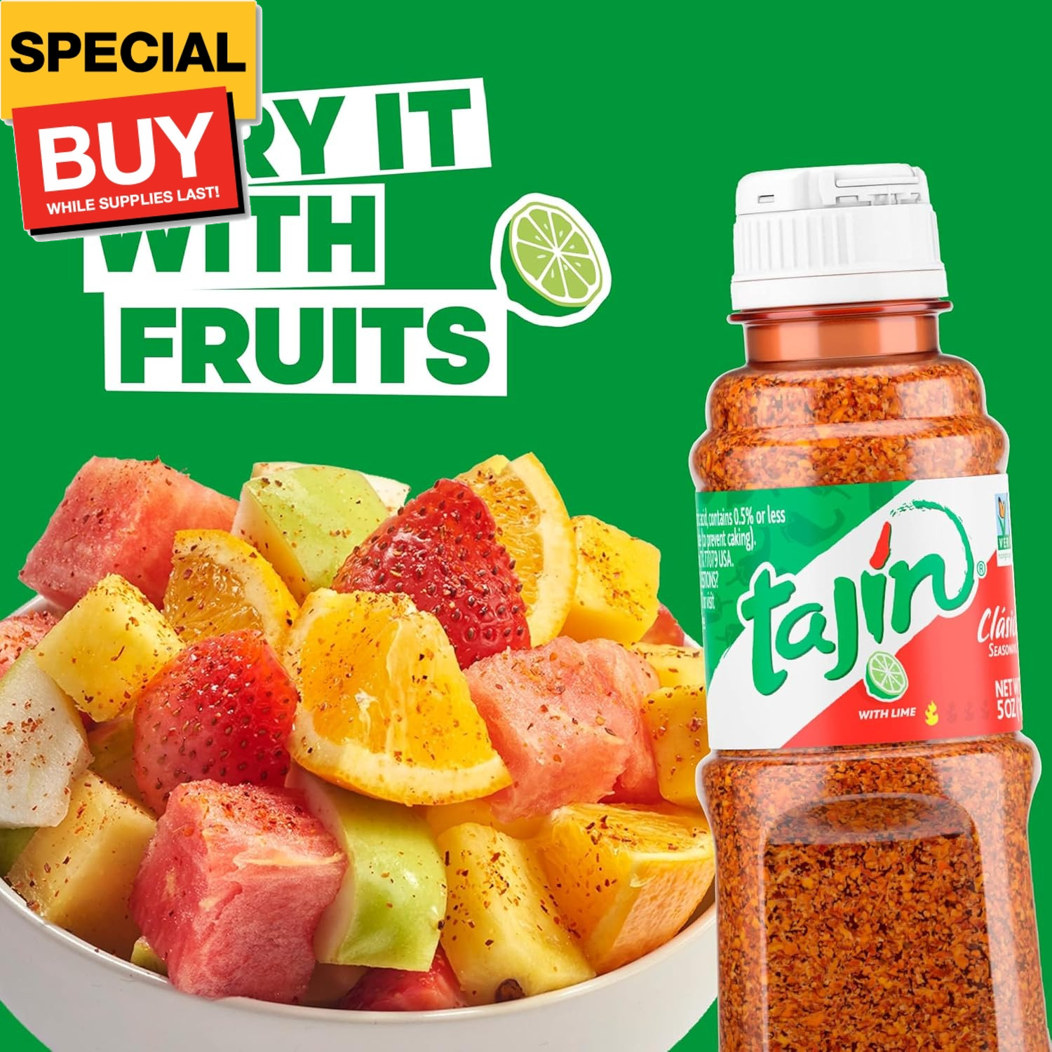 Tajín Clásico Chile Lime Seasoning 5 oz (Pack of 1)