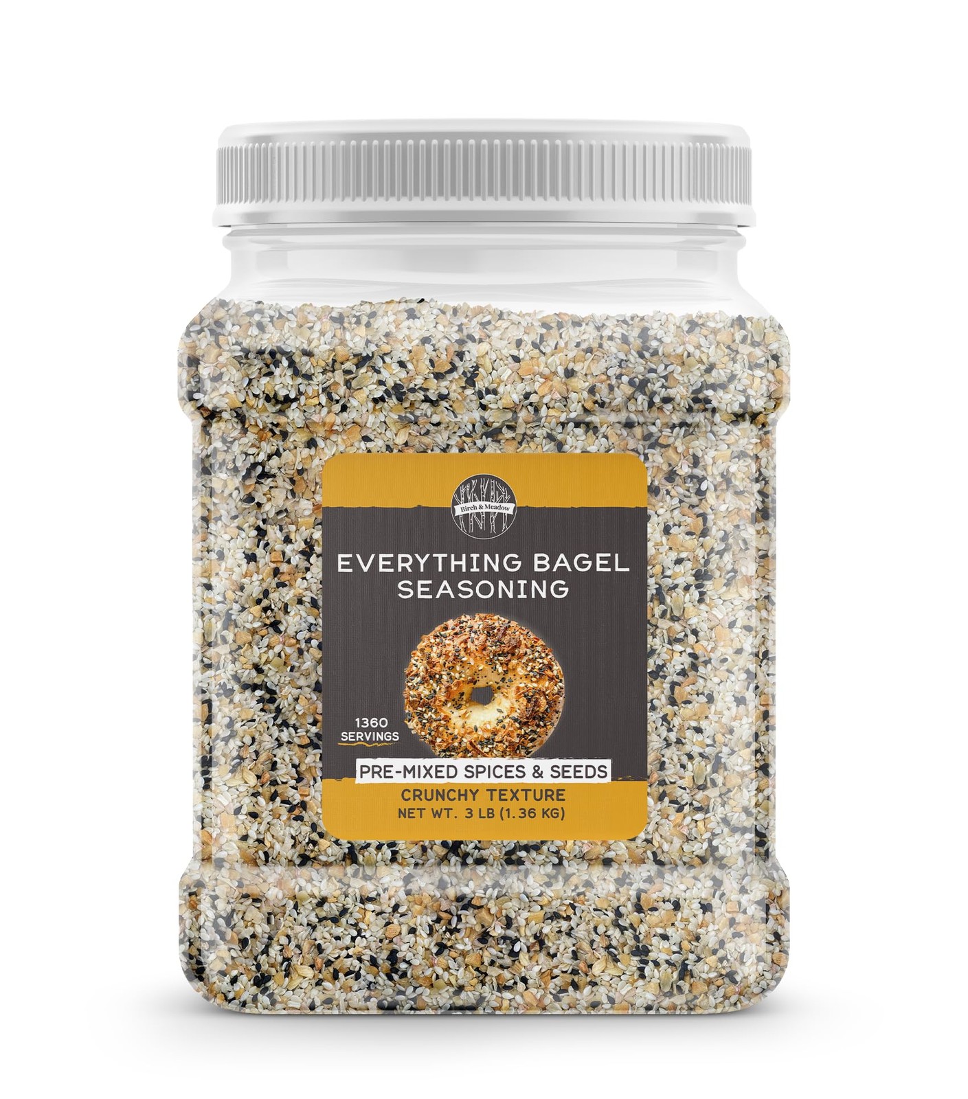 3 lb of Everything Bagel Seasoning, Pre-Mixed Spices & Seeds, Crunchy Texture