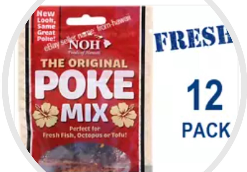 12 Hawaiian POKE MIX SEASONING -Tuna Marlin Tofu Sashimi Limu Poke NOH foods